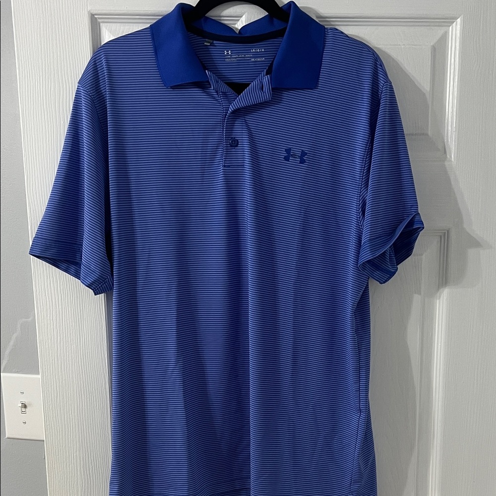 Under Armour Men's Striped Navy Polo